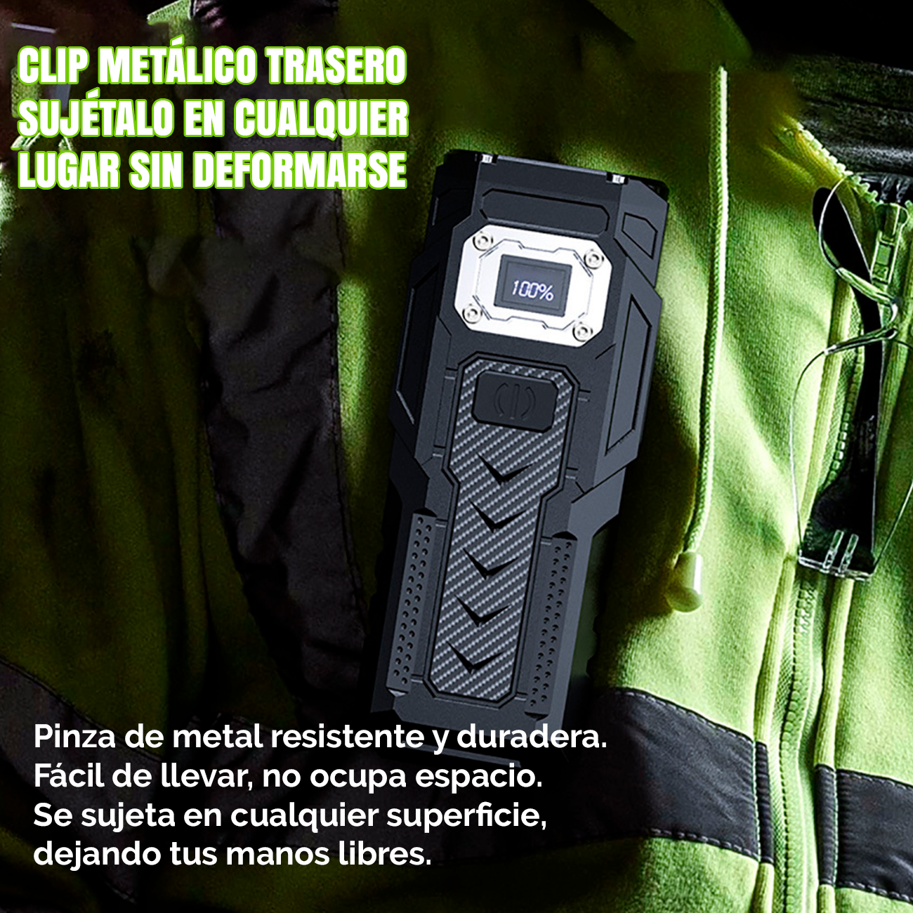 Alpine Clark - Linterna Potente Recargable USB Tipo C